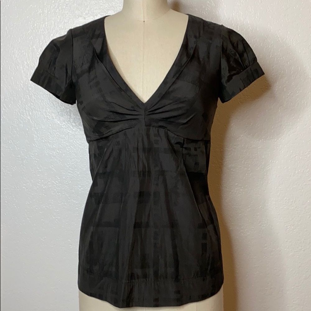 Cue Brown/Black Short Sleeve Top 6